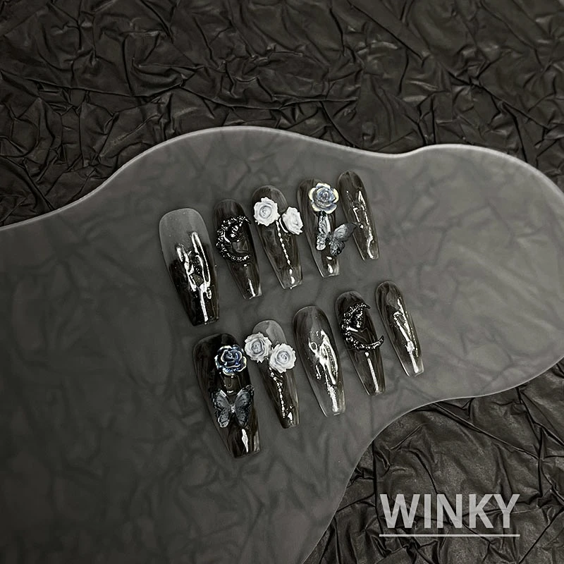 【WINKY 晚涧】纯手工穿戴甲片小众晚涧美甲饰品穿戴甲片