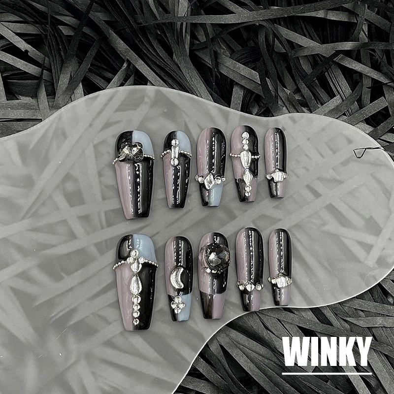 【WINKY 影子】W130 纯手工穿戴甲片 WINKY 影子美甲饰品穿戴甲片