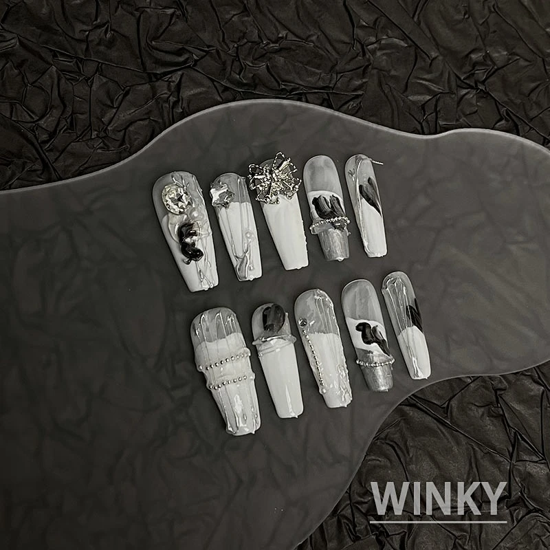 【WINKY 艺术家】纯手工穿戴甲片小众艺术家美甲饰品穿戴甲片