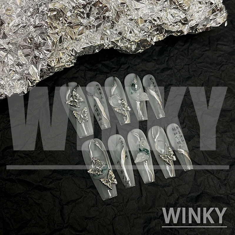 【WINKY 指定款】手绘 辣妹 风格穿戴甲 纯手工穿戴甲片美甲