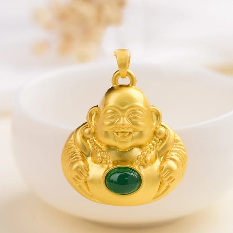 【袁总宠粉款】笑口常开时尚佛公玉髓吊坠（配高货绳）带证书送礼盒