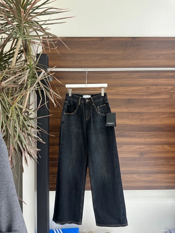 （NO退NO换）特价95465加绒复古直筒牛仔裤