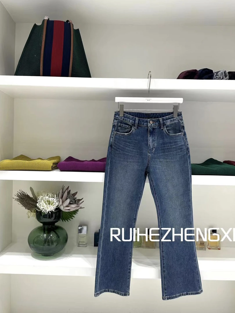 （NO退NO换）｜瑞和正熙946259高腰显瘦九分微喇牛仔裤
