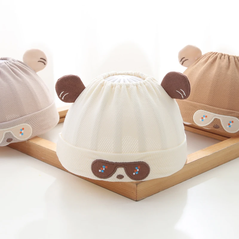 婴儿帽子夏季宝宝胎帽新生儿囟门帽薄款空顶帽护囟门0-3月婴幼儿