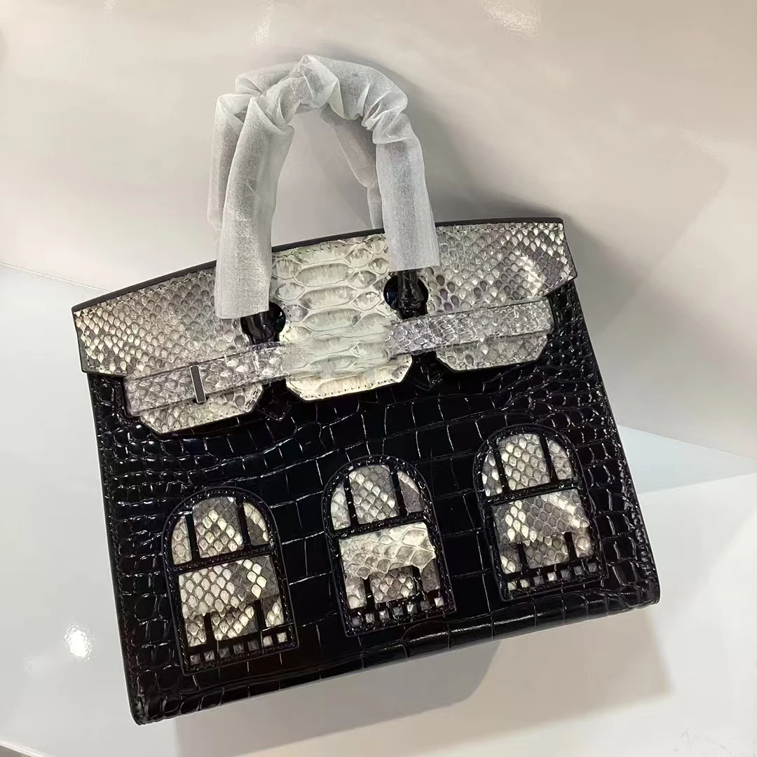 【LMK专属】高端定制单肩包（30房子包8889原花白）长30宽17高23cm