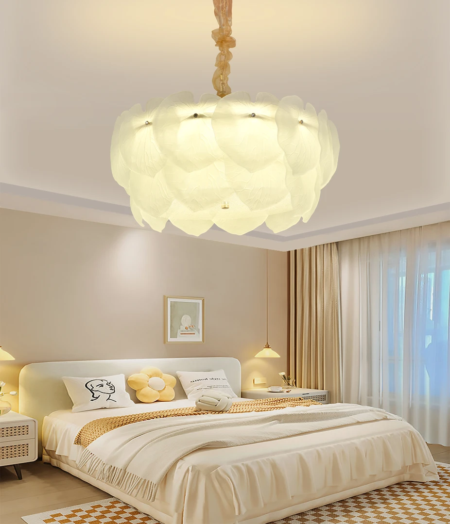 【轩莹大宝贝】轻奢奶油小吊法式轻奢风双层桃心婚房卧室灯简约大气