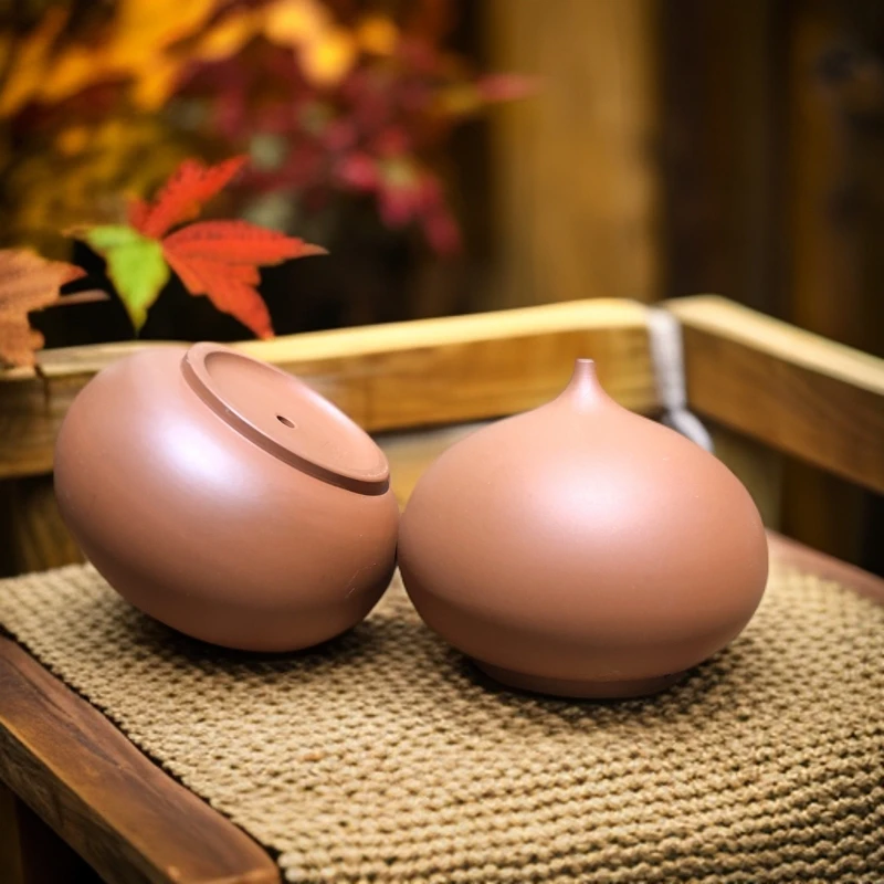 钦州坭兴陶水滴茶宠盖置 盖托茶台茶具摆件【适合大容量茶壶使用】