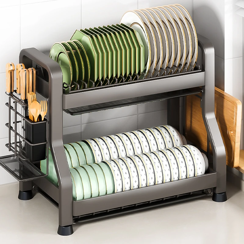 防生锈厨房碗碟架碗碟沥水架碗盘收纳架碗架碗筷收纳盒家用多功能