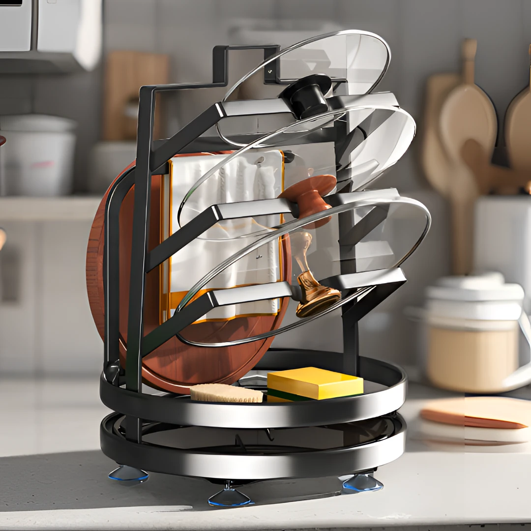 台面锅盖架厨房置物架多功能砧板放置架菜板收纳神器案板收纳架