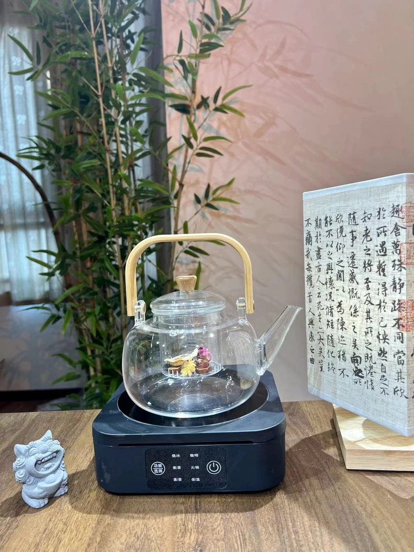 正茗堂高硼硅玻璃煮茶壶家用小型电陶炉泡煮茶器茶具套装