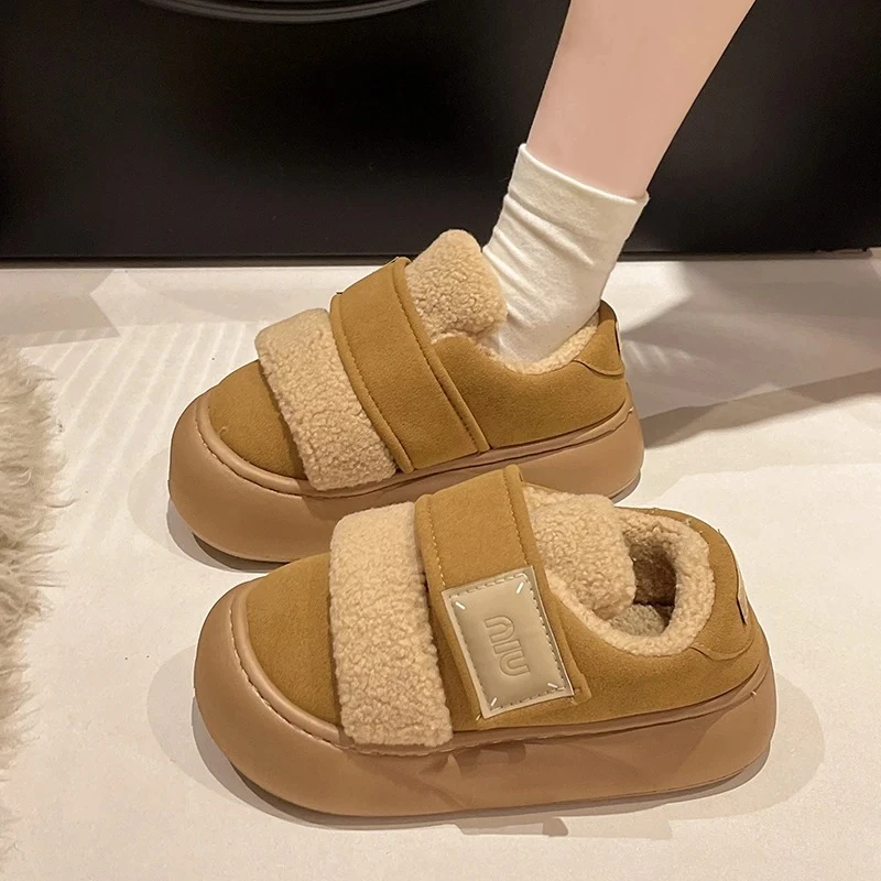 棉拖鞋女士冬季包跟厚底2024新款加绒保暖月子秋冬棉鞋女款可外穿