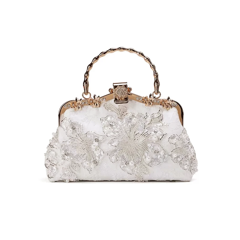 中式轻奢钉珠手提包礼服晚宴包气质优雅旗袍包百搭斜挎包 PB3B55