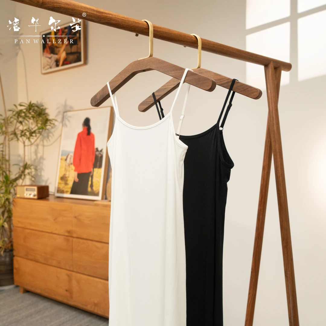 潘华尔姿高端吊带背心裙纯色内搭长打底时尚百搭显瘦通勤高级搭配