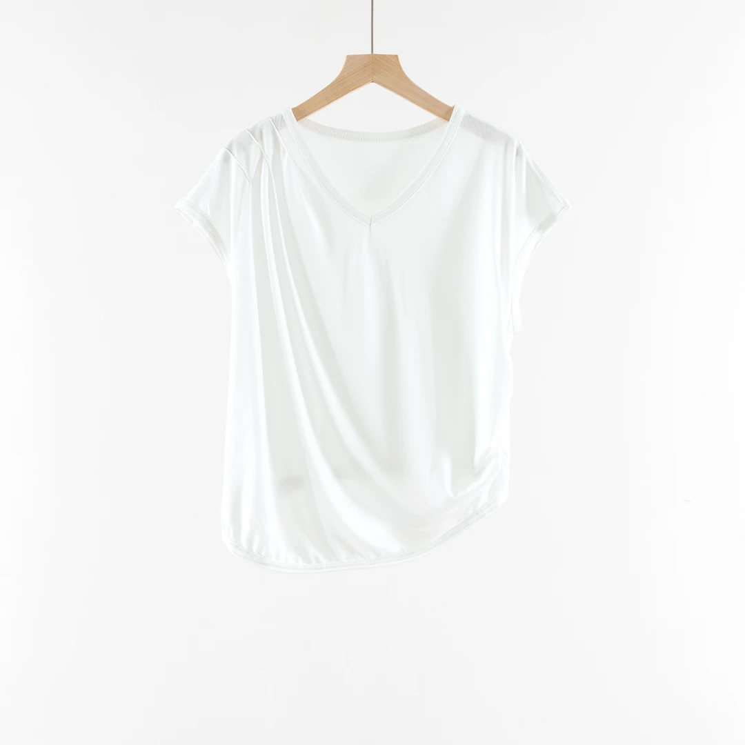 吉米原创-温柔慵懒感正肩收腰显瘦短款上衣247005后中长47胸围100