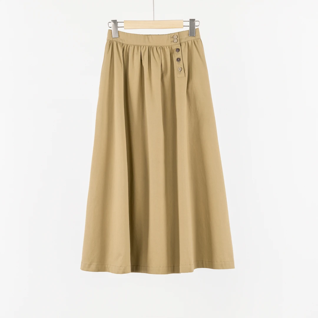 吉米原创-春季新款百搭纽扣半身裙660707裙长80腰围66