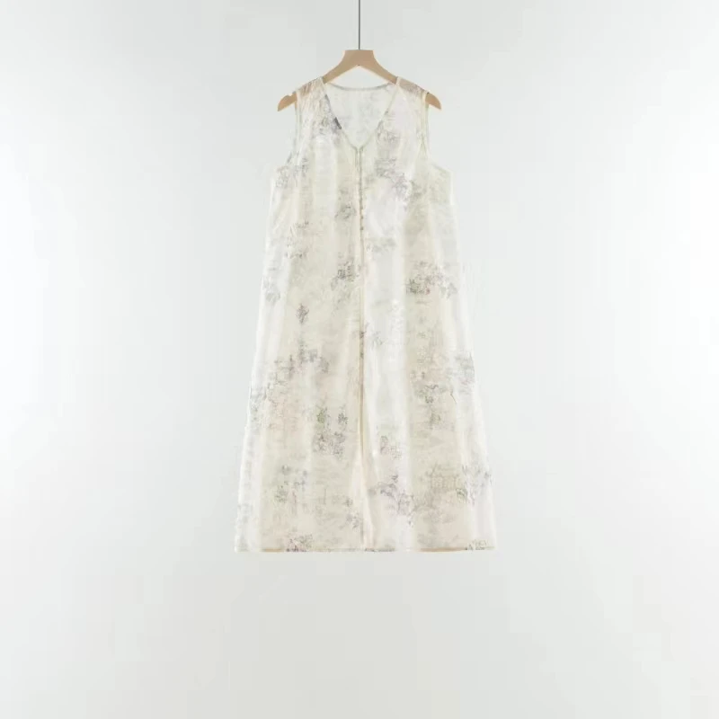 吉米原创-【夏日长衫】夏日搭配必备背心外披245202后中长104胸围95