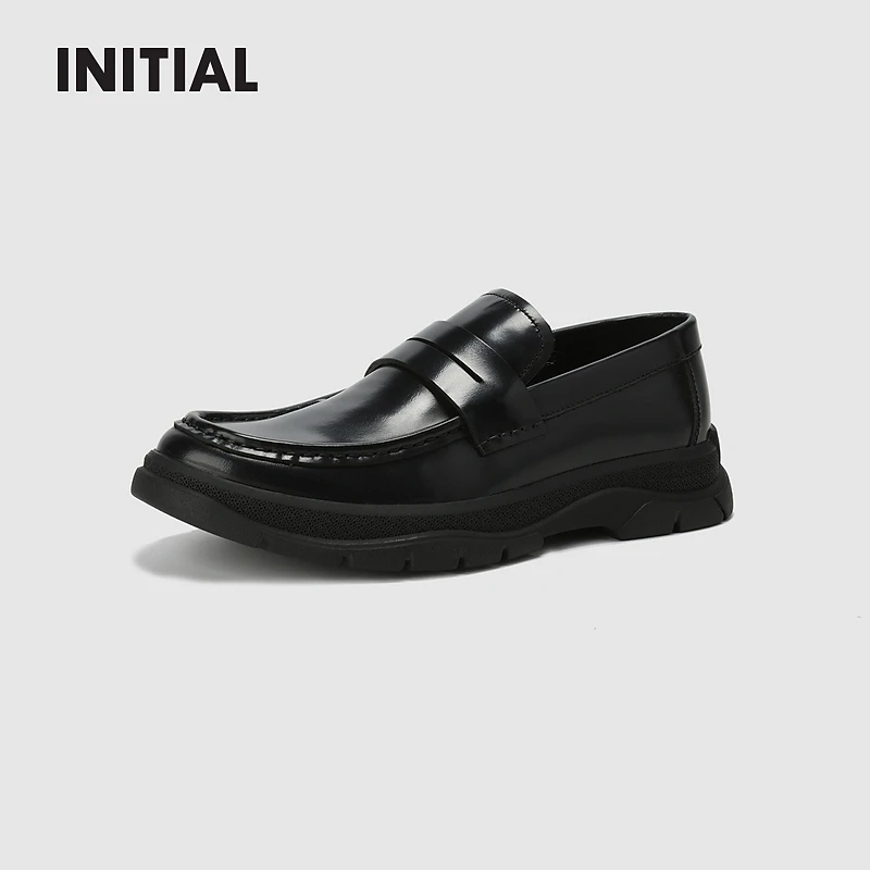 INITIAL2023百搭时尚春夏新款复古厚底休闲乐福鞋男23US1MMCXX601