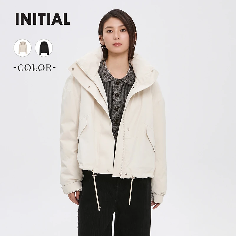 INITIAL24秋冬季新款时尚百搭保暖连帽羽绒服女24WDWFOCXX730