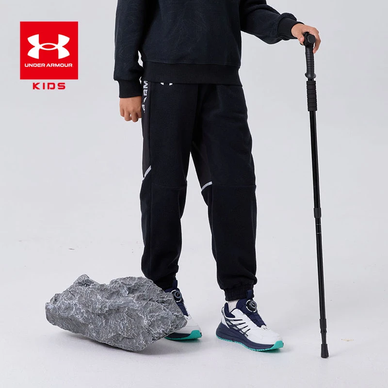 安德玛童装秋冬男女童加厚保暖针织运动长裤户外休闲裤244125324