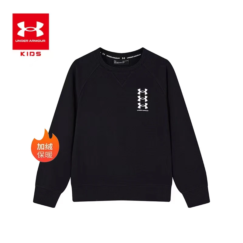 安德玛春秋中大童运动加绒百搭圆领卫衣休闲针织224110380