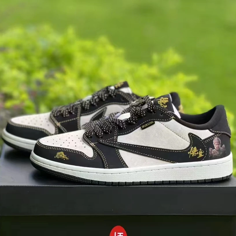 Nike/耐克Air Jordan1国风黑白男女百搭时尚鞋【定制球鞋】