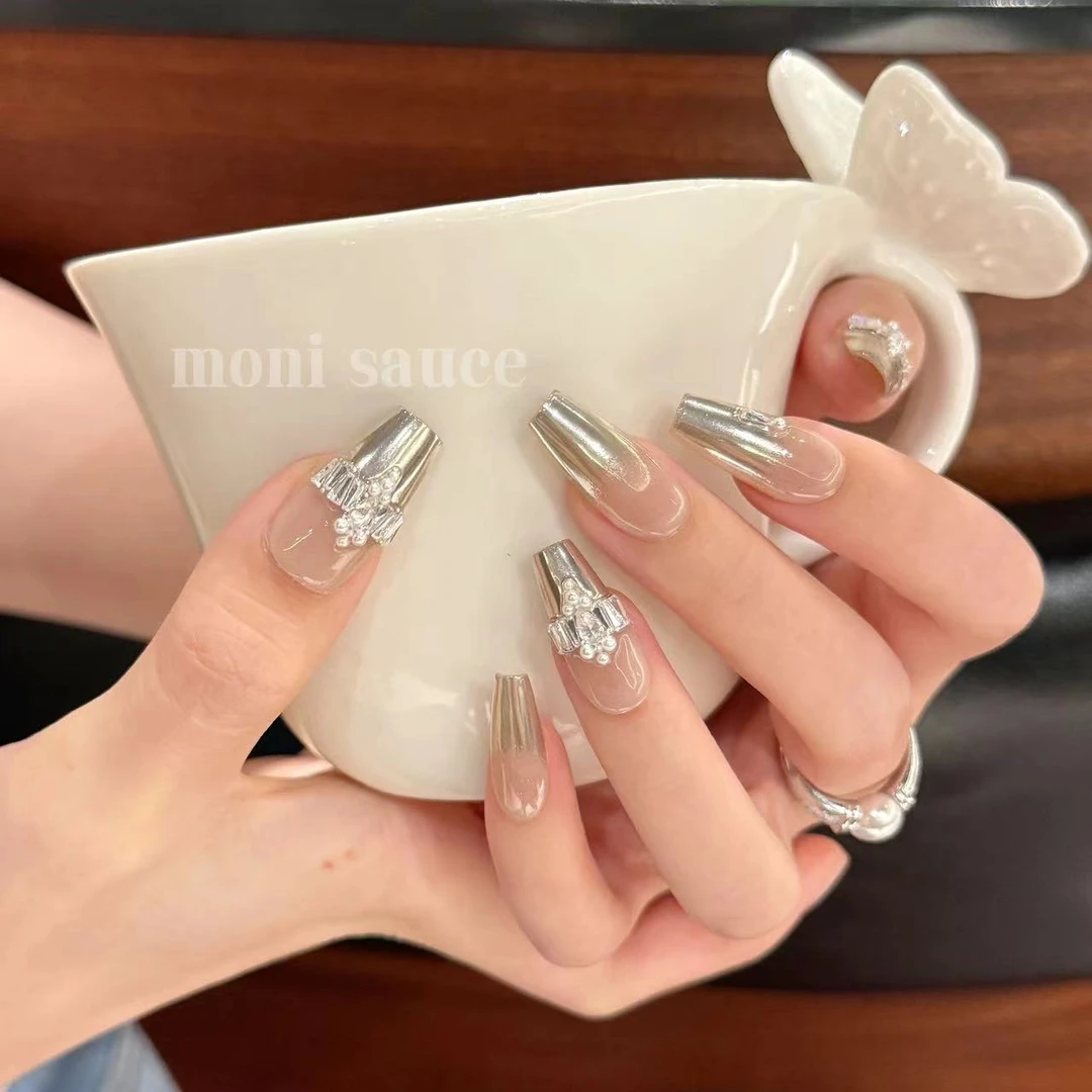 【极光拼钻】moni sauce茉妮酱设计穿戴甲手工气质纯欲美少女ins风