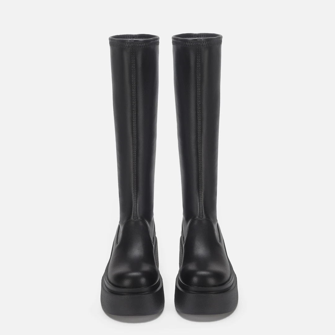 微微专属推荐厚底弹力长靴高筒靴小个子增高包腿显瘦酷长筒瘦瘦靴