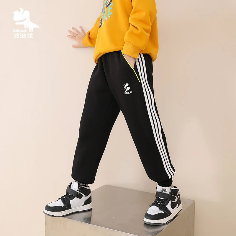 波波龙童装男童裤子冬装儿童三层保暖内棉长裤中小童TM223516488