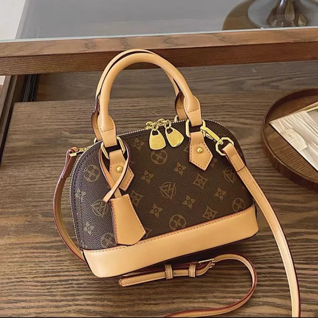 复古小众手提贝壳包高级感印花百搭单肩斜挎手提包女士经典轻奢