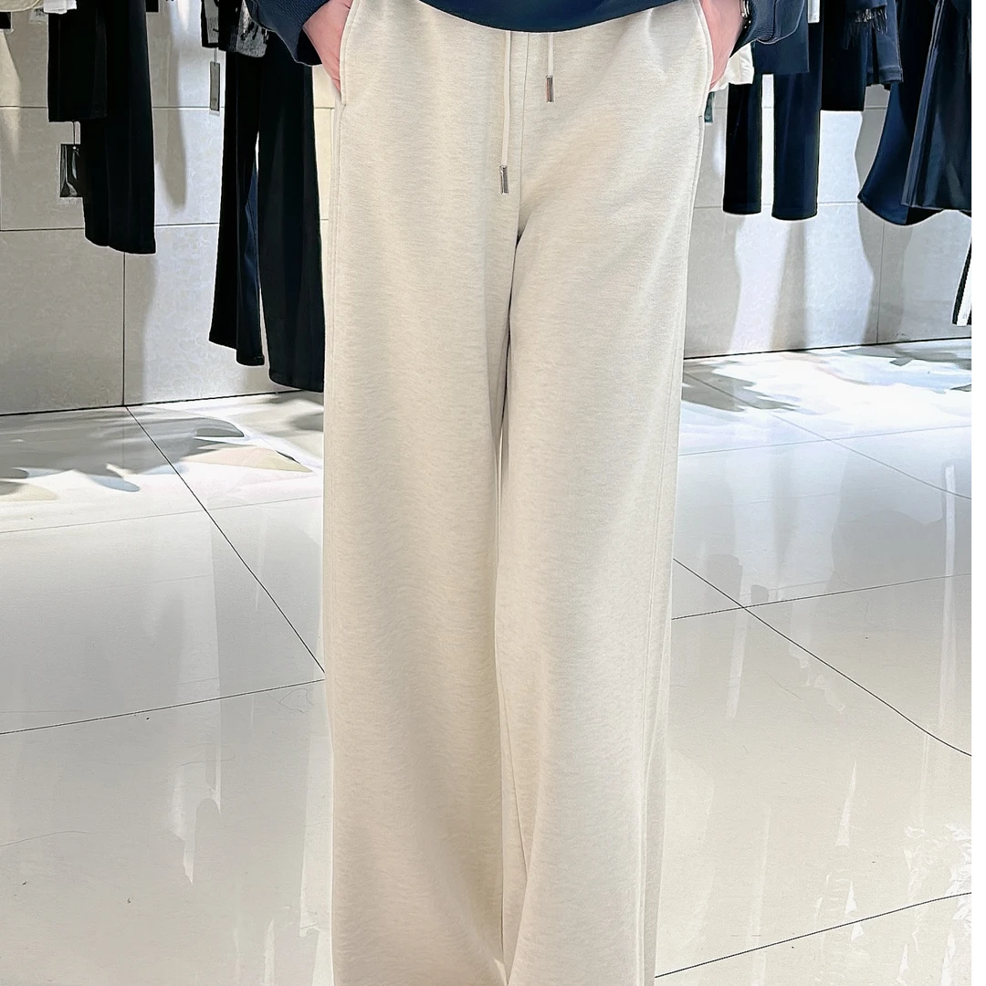 直筒抽绳厚款休闲直筒裤