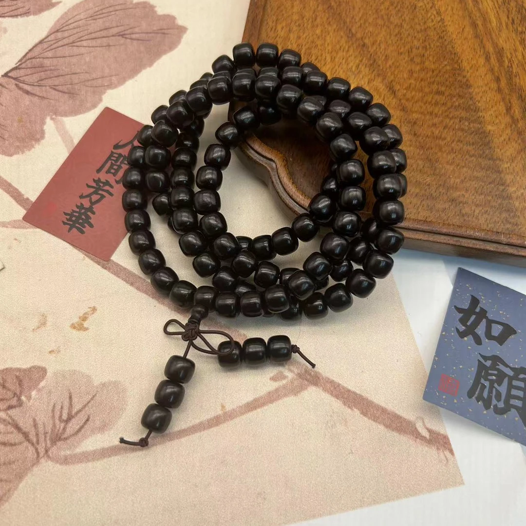 紫光檀桶珠108多圈