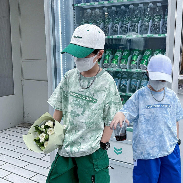 男童夏装2025新款韩版儿童休闲短袖炸街男孩宽松上衣夏季帅气洋气