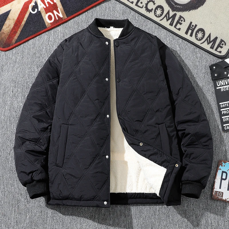 冬季棉衣男短款宽松百搭休闲棒球领保暖棉服男士加绒加厚外套