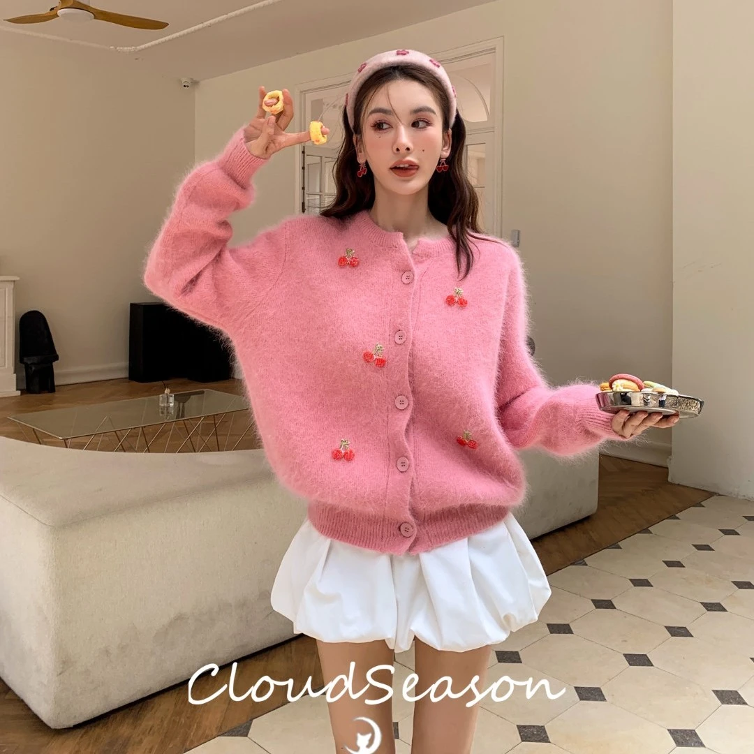 Cloud season【现货】明星同款少女针织衫甜美毛衣穿搭秋冬甜妹上衣