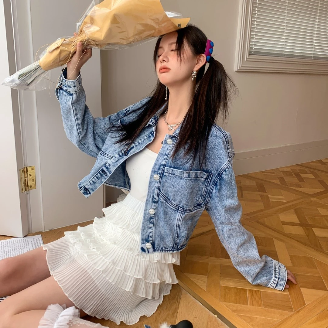 短款口袋牛仔衣 CWT22074