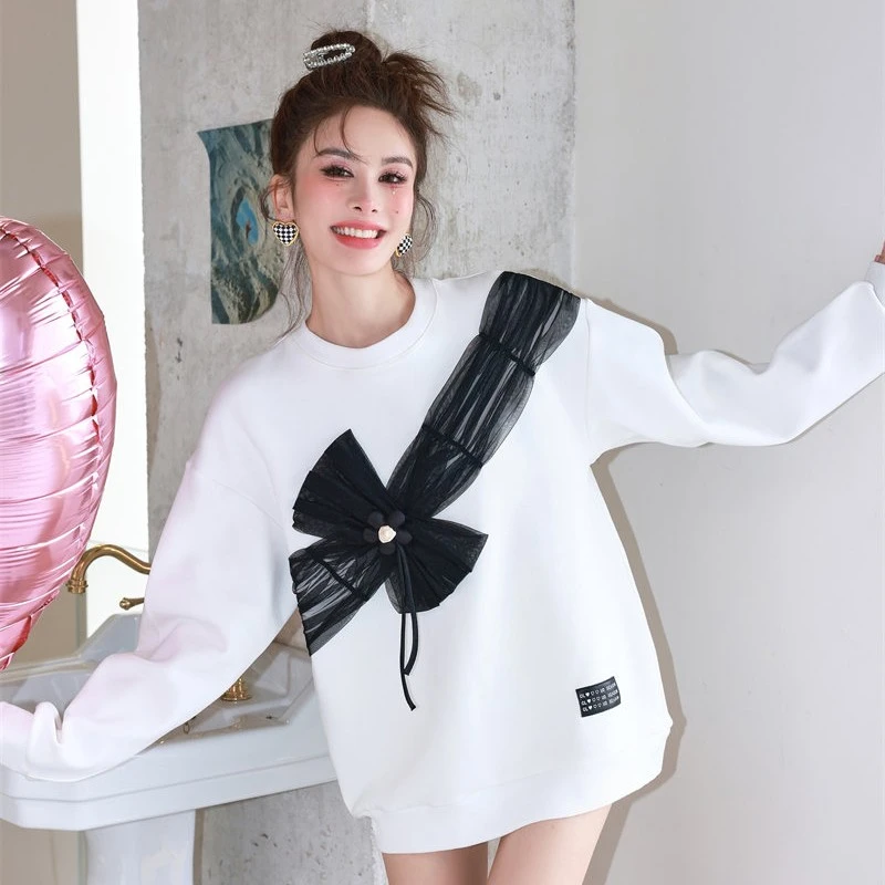 【反季】蝴蝶结慵懒卫衣CWY22264