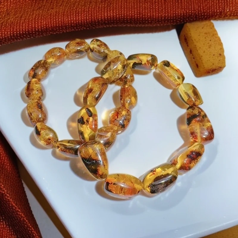 M2355【玉甲珠宝】翳珀老天翁琥珀手串-送礼佳品-多样性只发一件