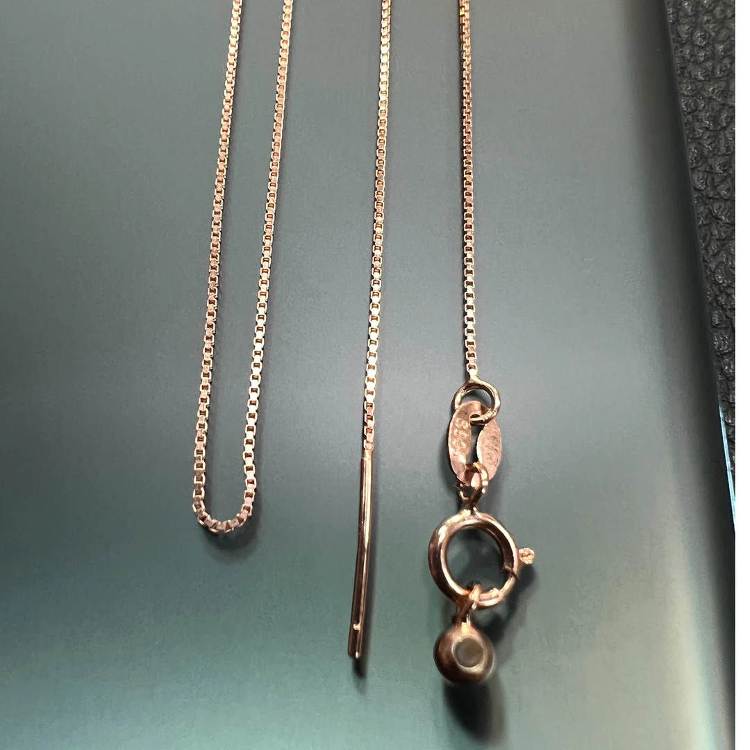 Y2 链子925银 （玫瑰金色）银肖邦项链女神款--（可调节款式）