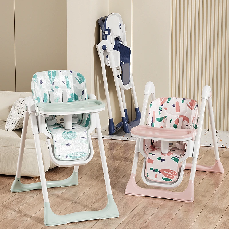 babyalan宝宝餐椅高低可升降儿童桌椅多功能可折叠家用吃饭可躺椅