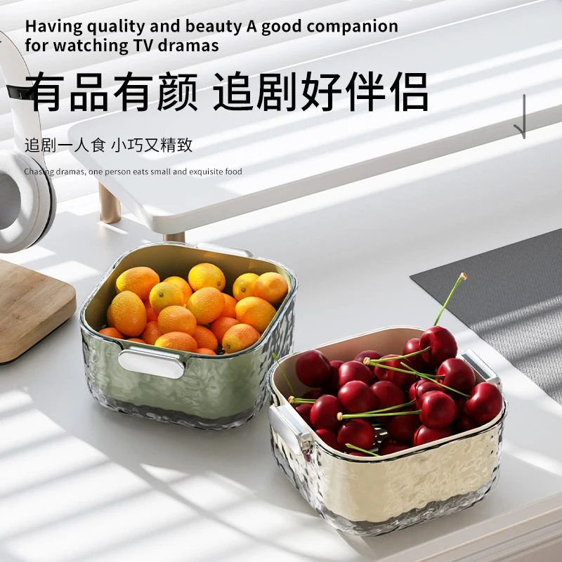 双层洗菜盆沥水篮新款多功能滤水篮洗菜篮厨房家意大利双层滤水篮