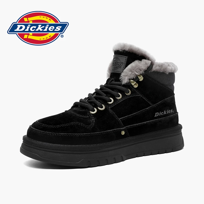 Dickies秋冬东北雪地鞋新款中高帮保暖加绒雪地靴加厚防滑大棉靴