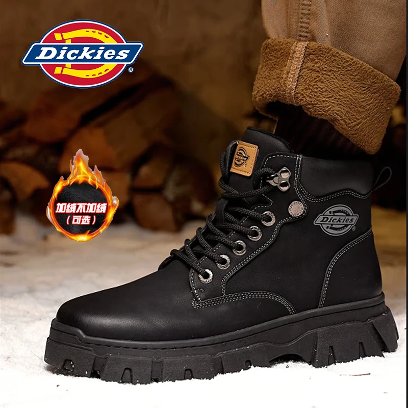 Dickies2024新款冬季保暖马丁靴 百搭休闲户外耐磨厚底时尚高帮靴
