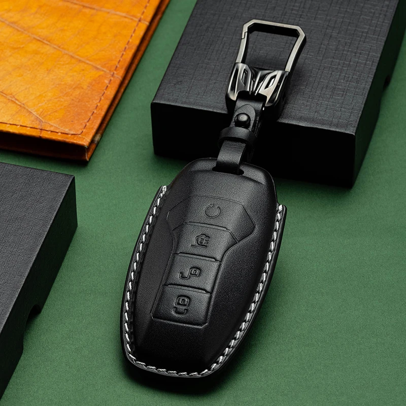 适用比亚迪汽车钥匙保护套唐二代秦Pro宋Pro汉DM高端真皮钥匙扣包