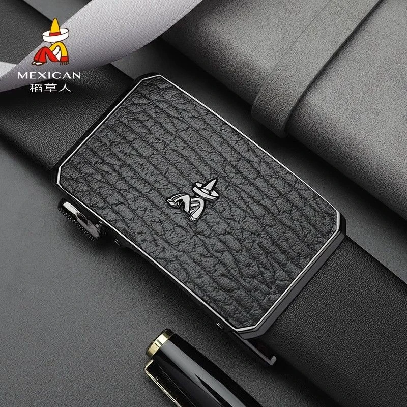 Mexican/稻草人皮带男士时尚百搭自动扣腰带韩版潮年轻人休闲裤带