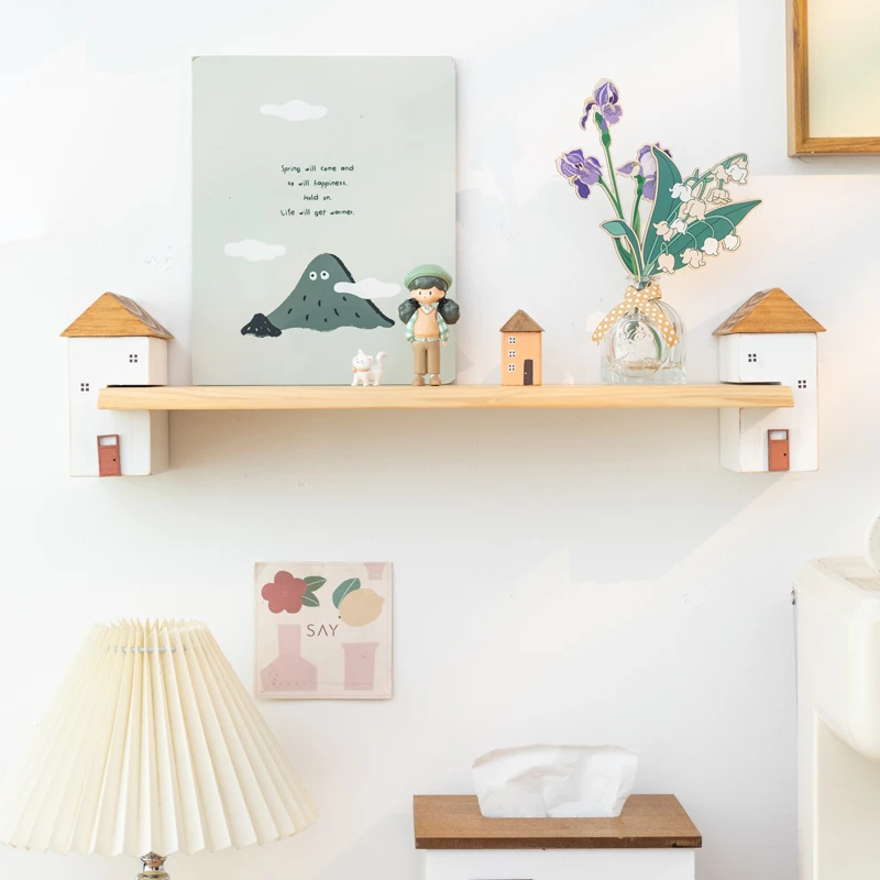 阿楹 简约高级感隔板床头客厅墙上万能壁挂式宿舍置物架摆件装饰