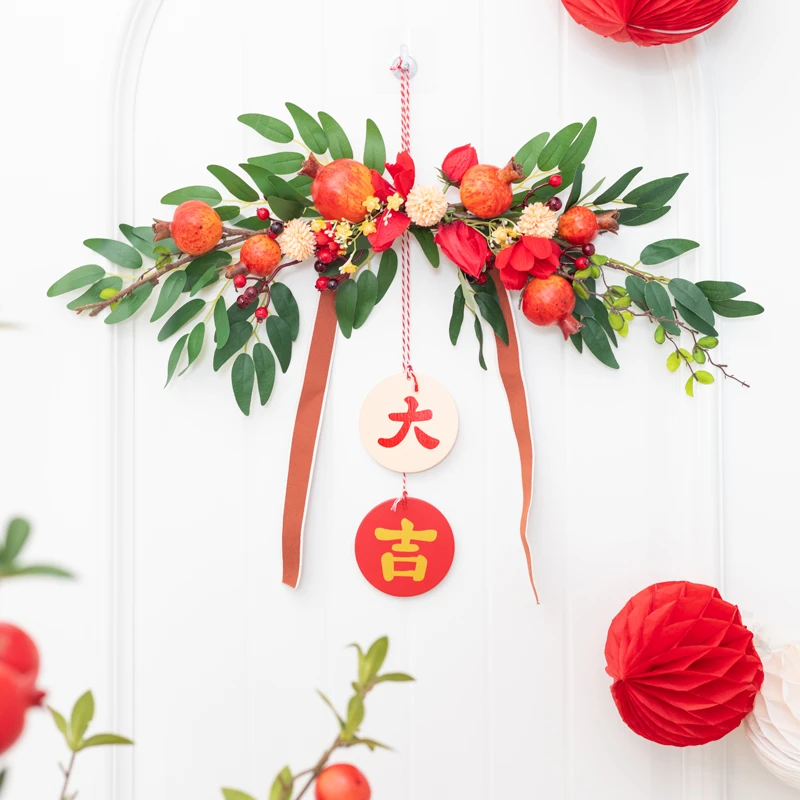 阿楹 新年装饰年宵花挂件乔迁之喜进宅大吉布置 客厅玄关新居门墙
