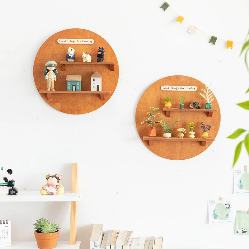 阿楹 壁挂式盲盒收纳玄关小摆件 展示架公仔娃娃手办墙上分层陈列