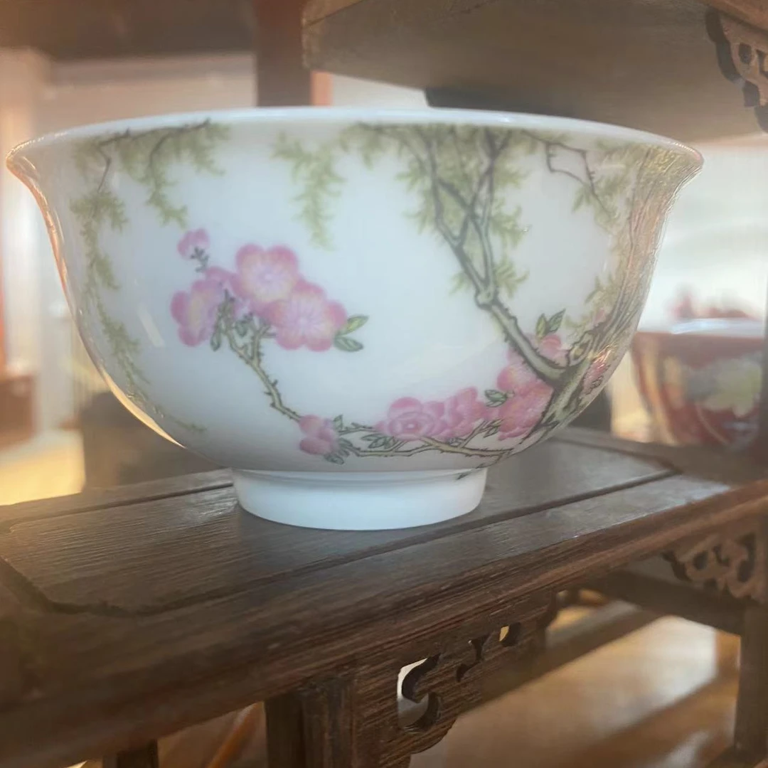 景德镇现代高端精美陶瓷 桃花碗