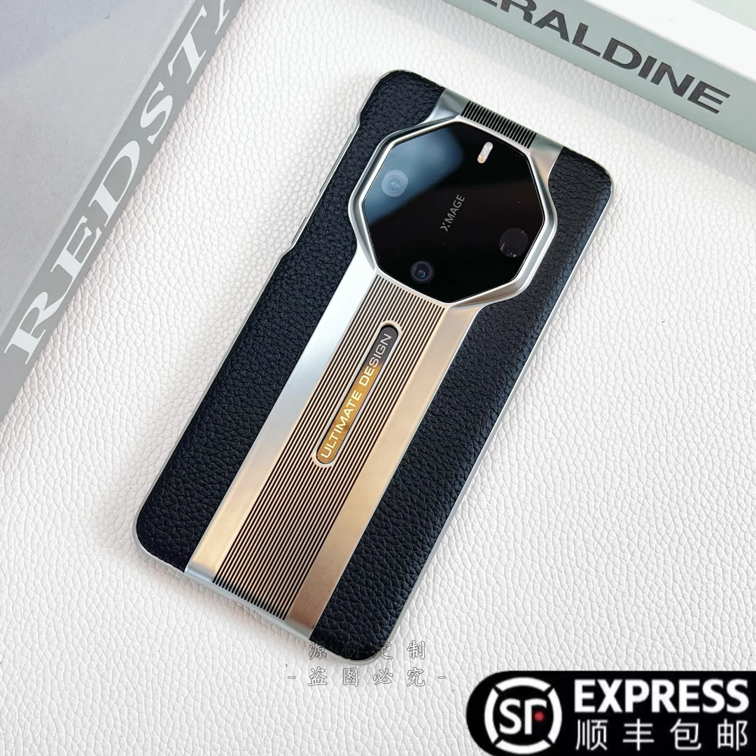 适用华为Mate70rs非凡大师手机壳真皮超薄高档款5060保时捷保护套