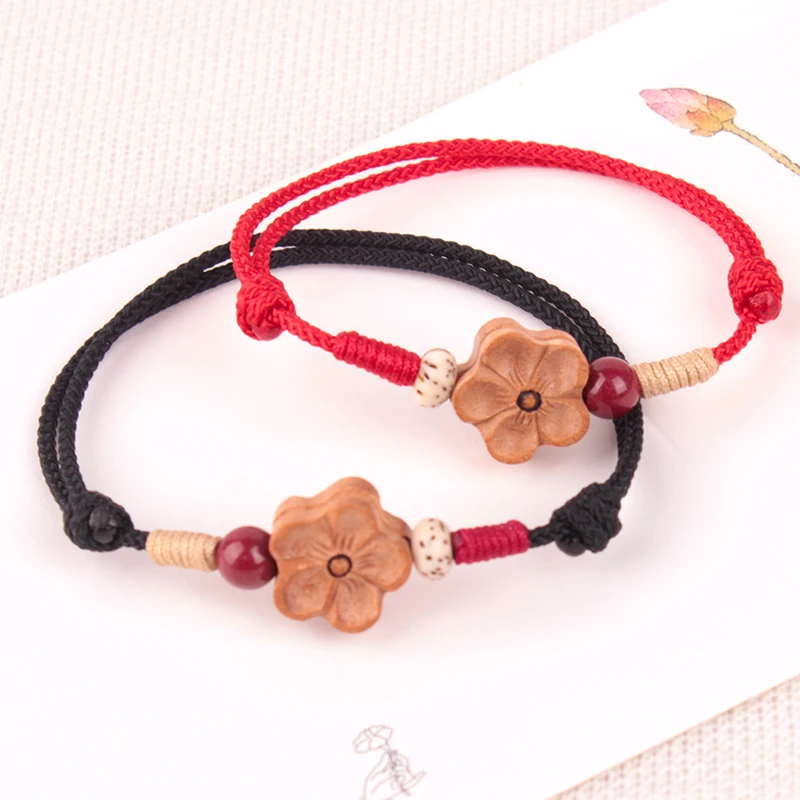 手工编织婴幼儿红绳手链本命年压惊生肖男女宝宝桃篮儿童端午手链